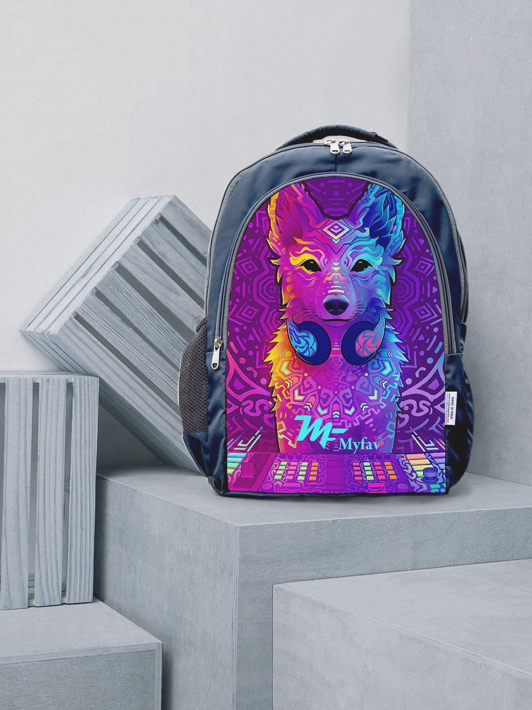 Adventure Backpack - Wolf Digital Print