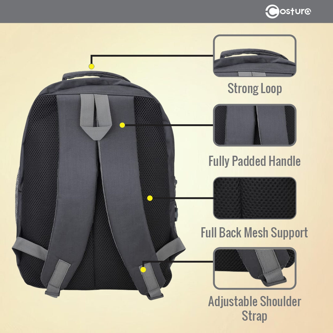 Costura personlised Print Backpack/Laptop Bag for Men Women Boys Girls, Bag For Office, School, College, Casual, Fit Upto 15.6" Laptops, Water Resistant & Lightweight Outdoor Travel Bag-30 Liter