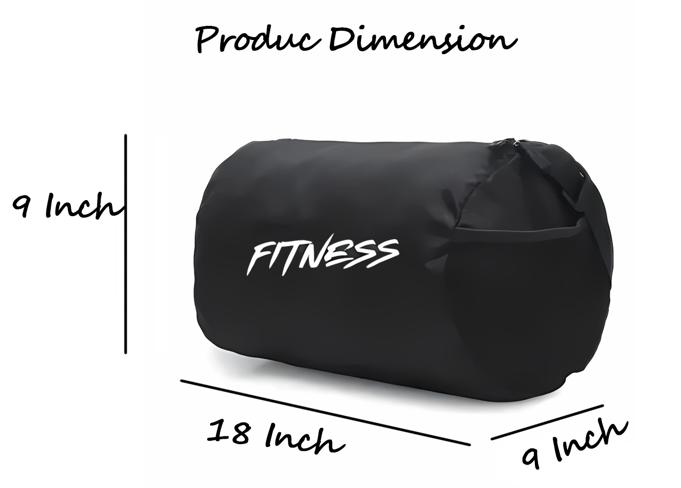 MY FAV Gym Bag for Men & Women, Adjustable Shoulder Strap, Side Mesh Pocket, Capacity - 21 liters
