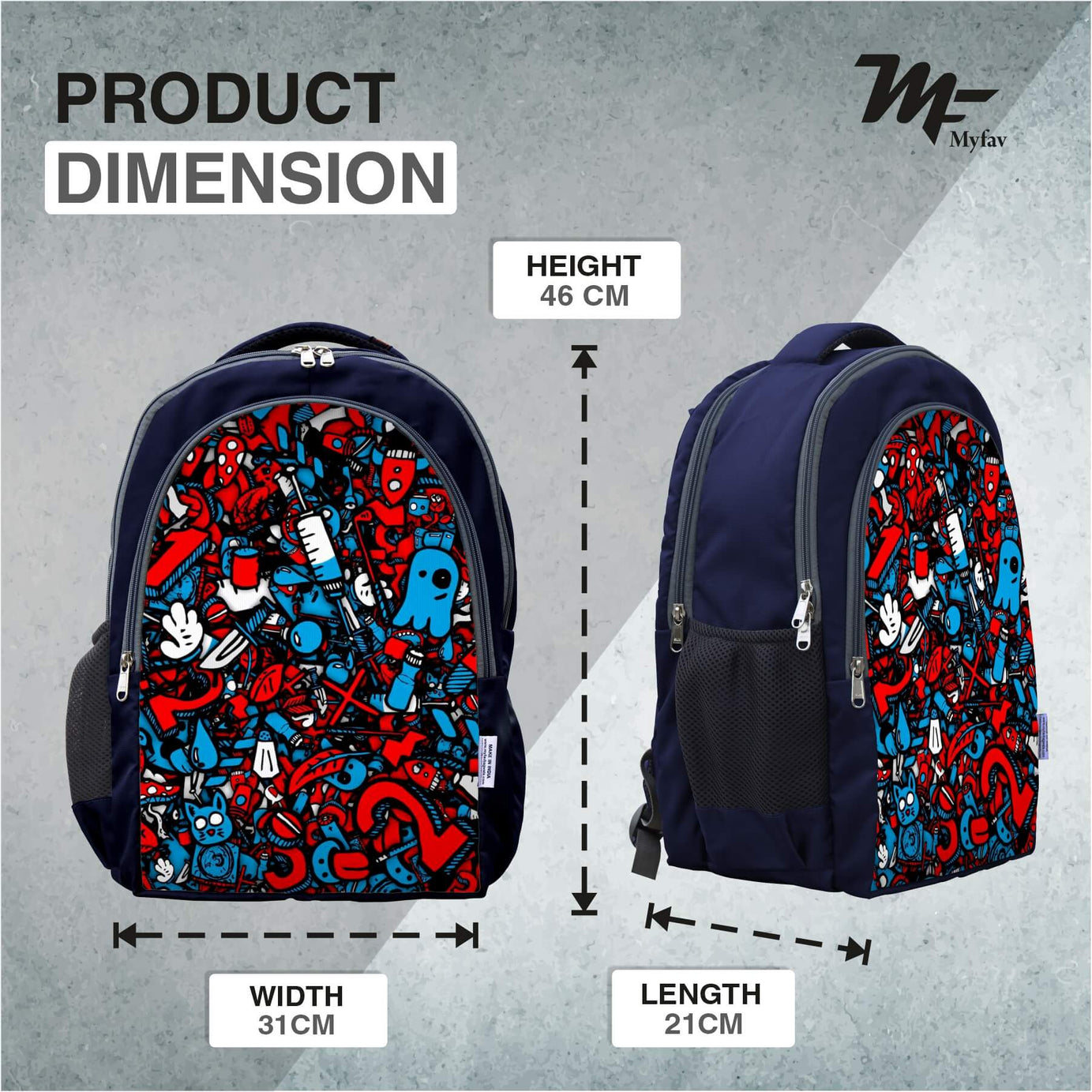 Adventure Backpack -  Multicolor Print