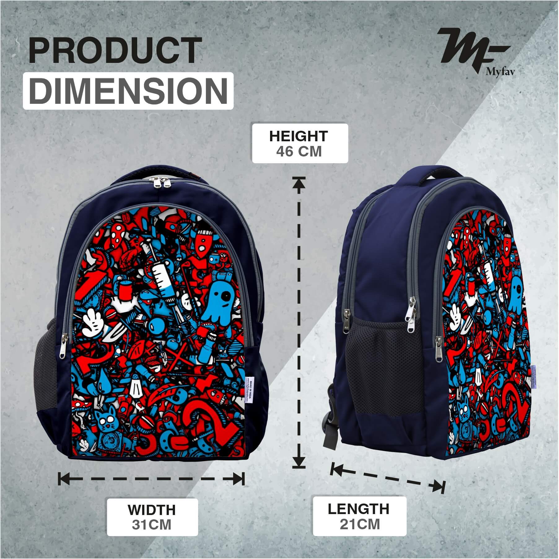 Adventure Backpack -  Multicolor Print