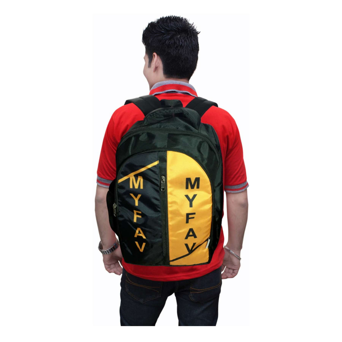 Orange Black Laptop Backpack for Office / School / Travel