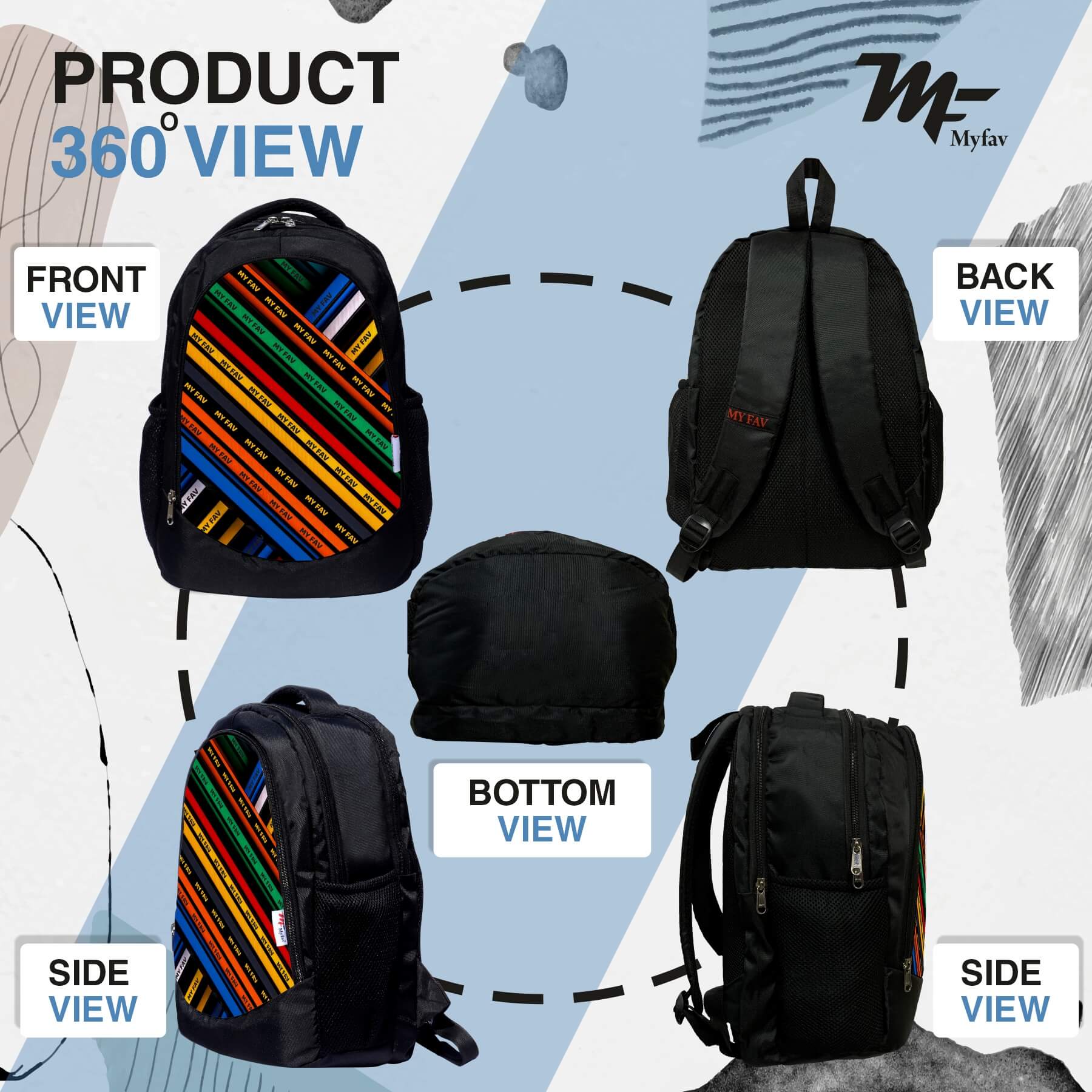 Backpack - Stripes Print