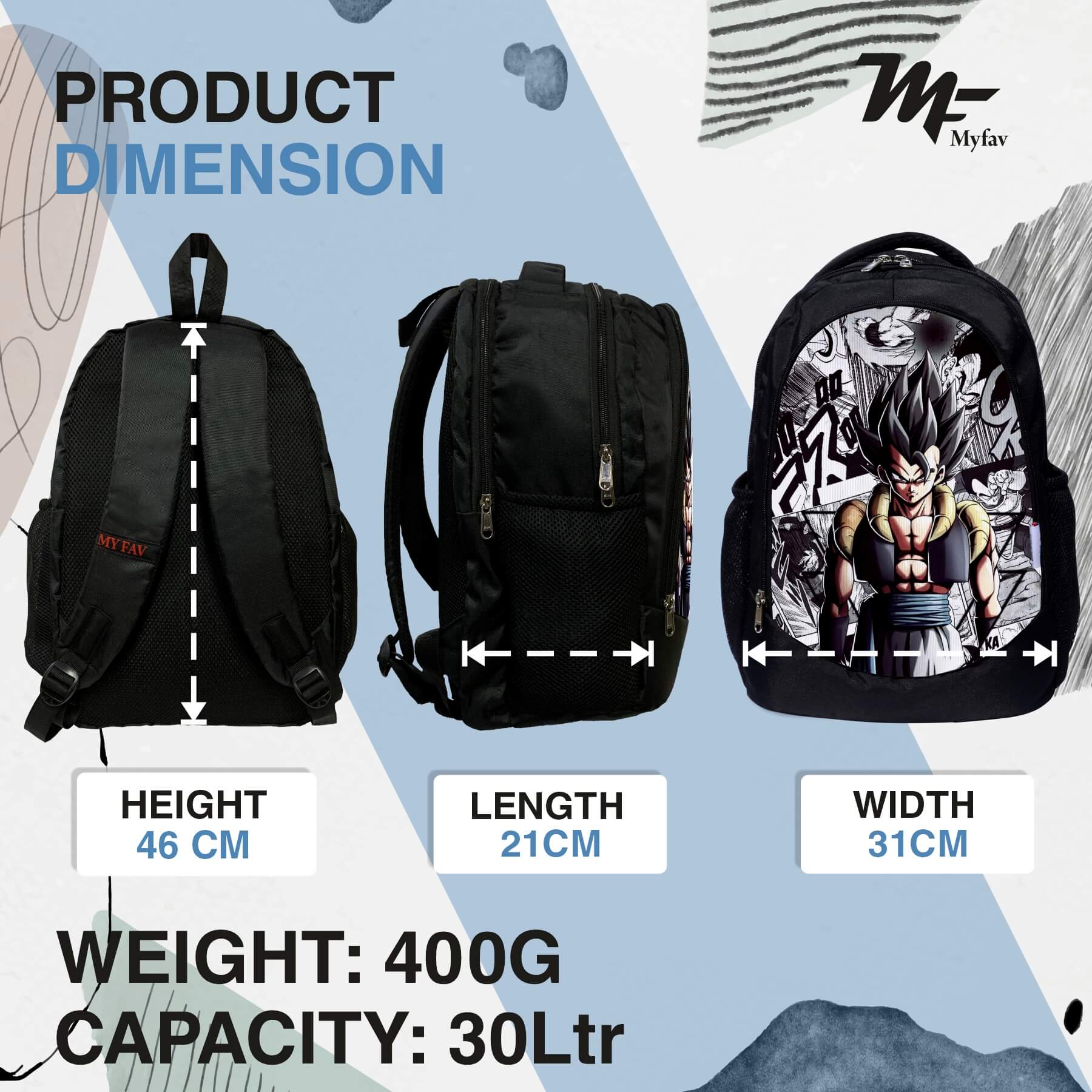 Buy Backpack - Vegeta Prints