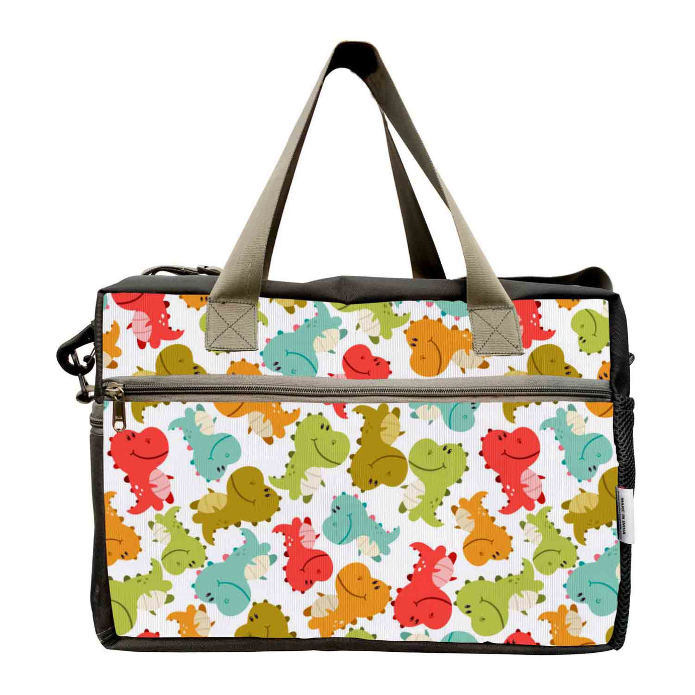 My Fav White Printed Cabin Size Duffle Travel bag for Men Women