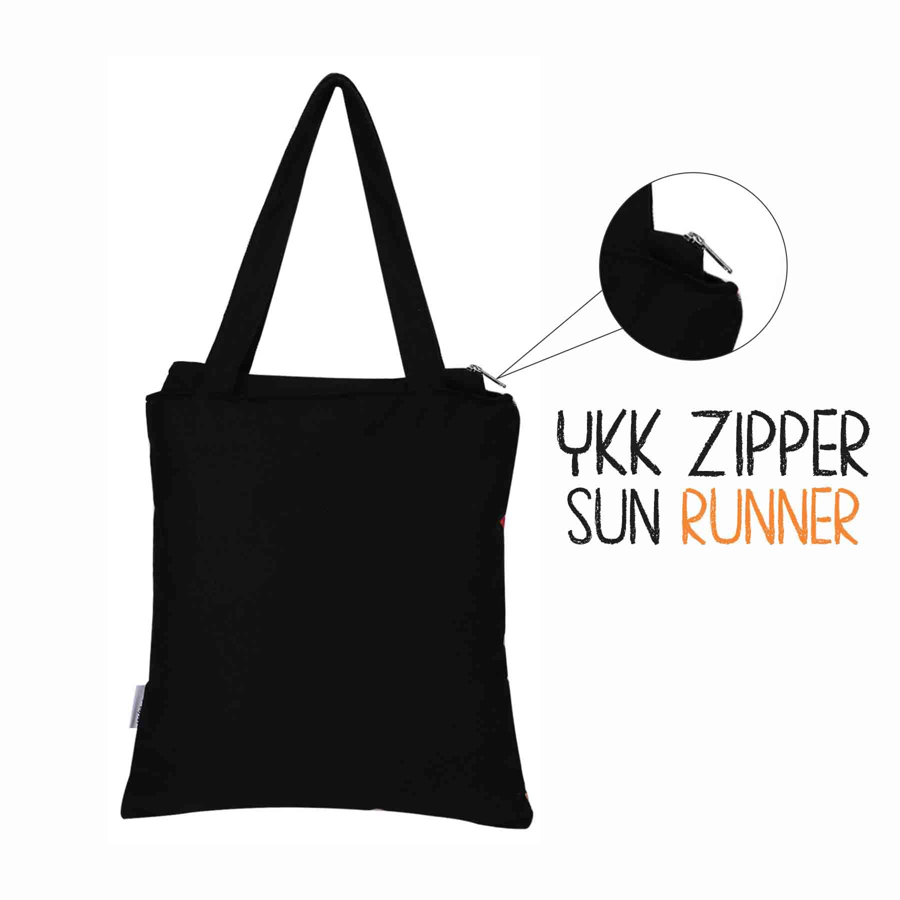 Premium Cotton Canvas Tote Bag - Budha Print