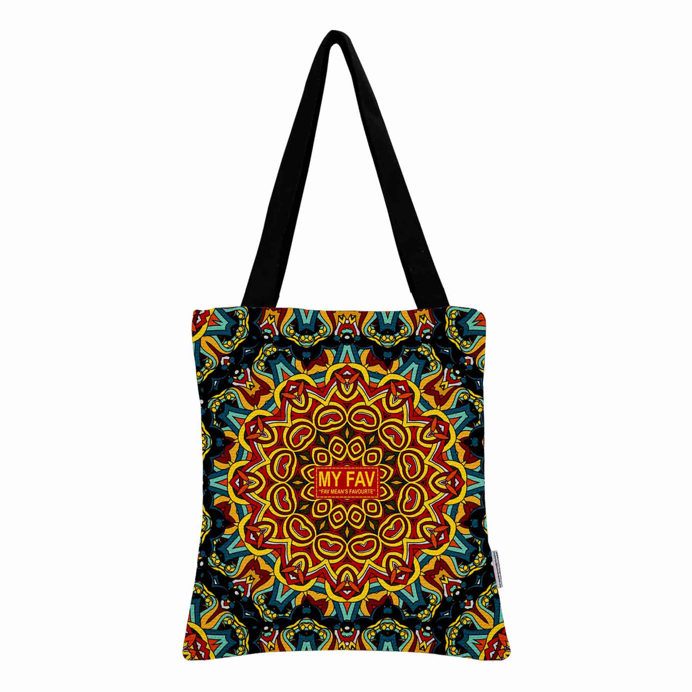 Premium Cotton Canvas Tote Bag - Blue Printed