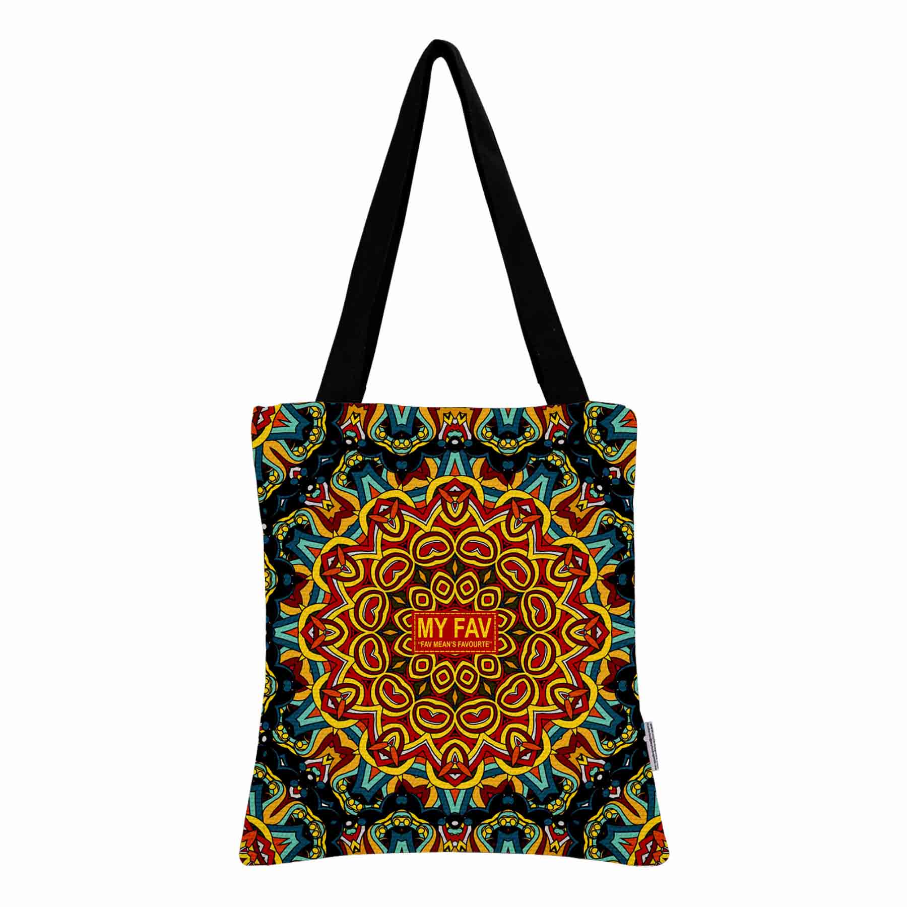 Premium Cotton Canvas Tote Bag - Blue Printed