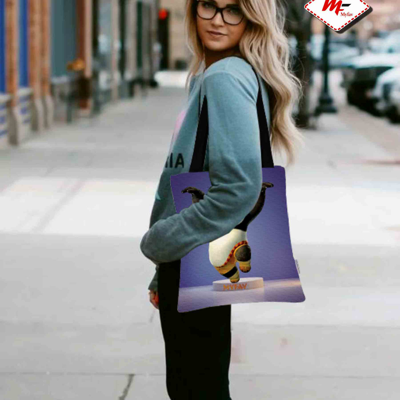 Premium Cotton Canvas Tote Bag - Panda Print