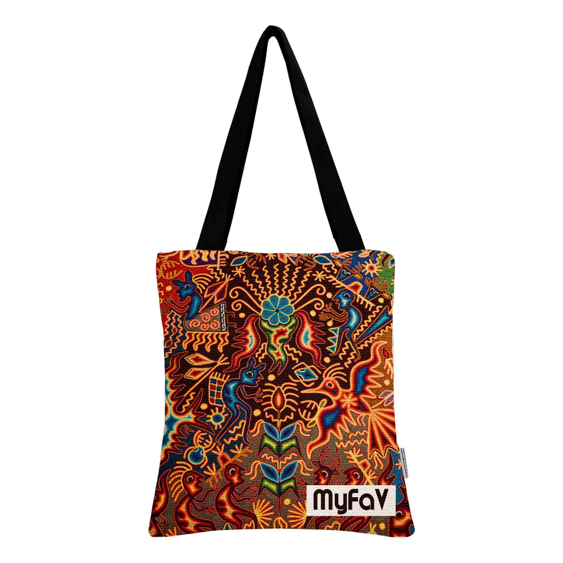 Premium Cotton Canvas Tote Bag - Artistic Print