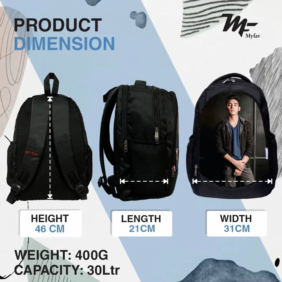 My Fav  Personalized/ Customized Laptop Backpack for Men Women / School Bag for Boys & Girls