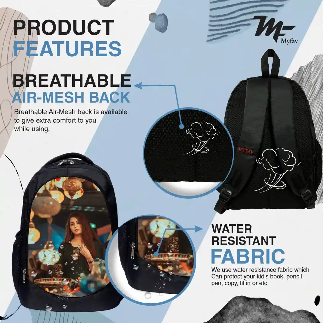 My Fav  Personalized/ Customized Laptop Backpack for Men Women / School Bag for Boys & Girls