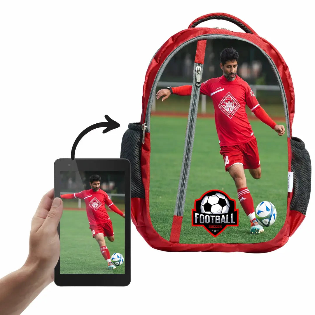 My Fav Personalized/ Customized Print Red Colour Laptop Backpack For Men Women / School Bag For Boys Girls
