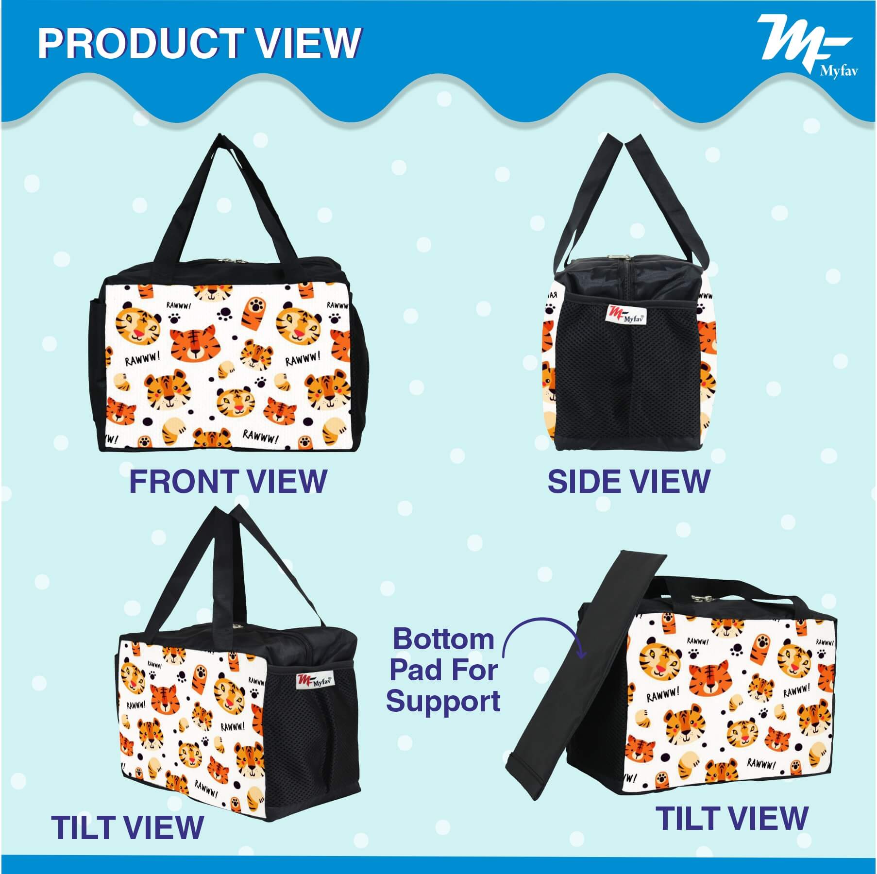 My Fav Tiger Printed Diaper Bag