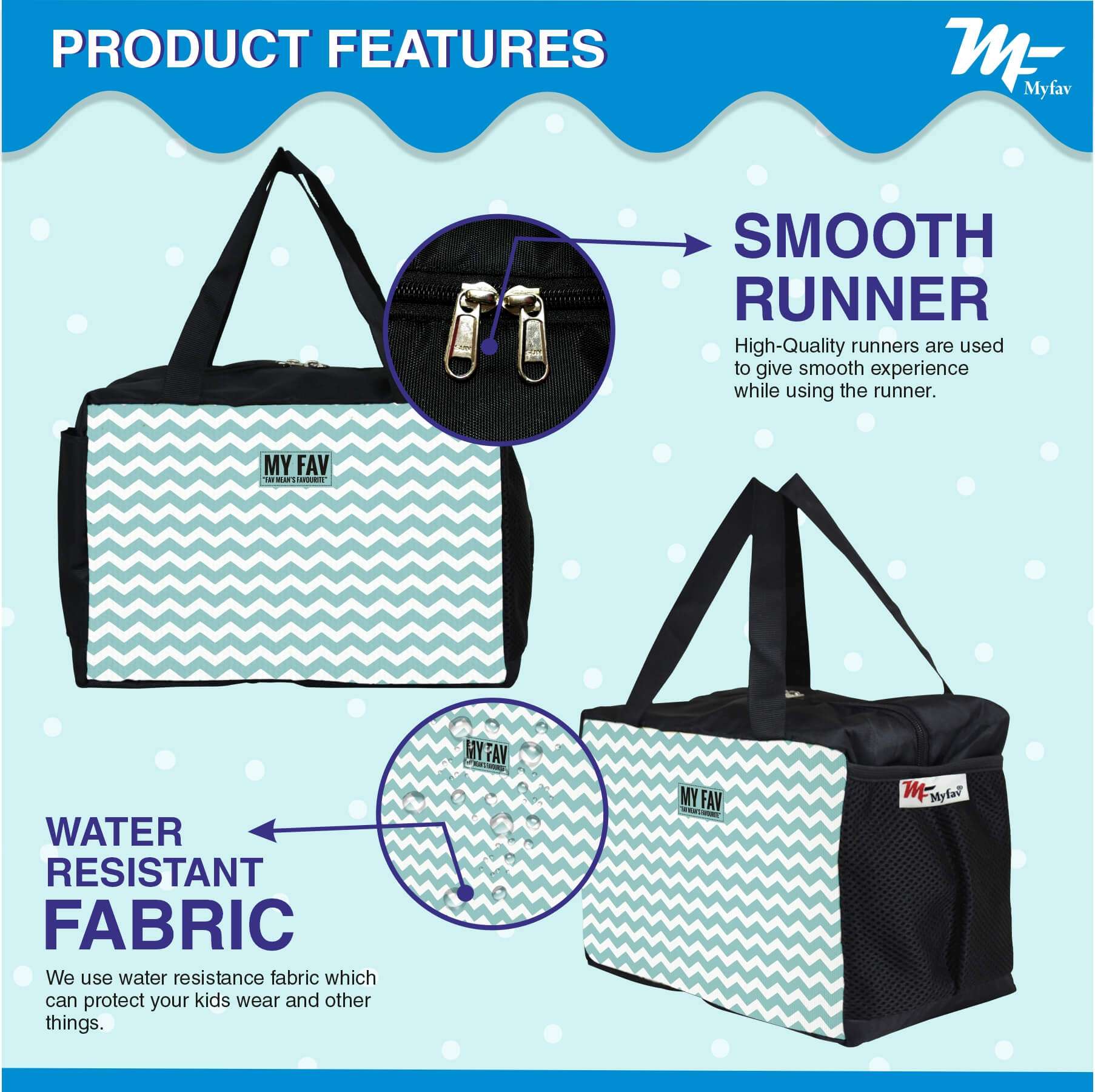 My Fav Waterfall Printed Diaper Bag