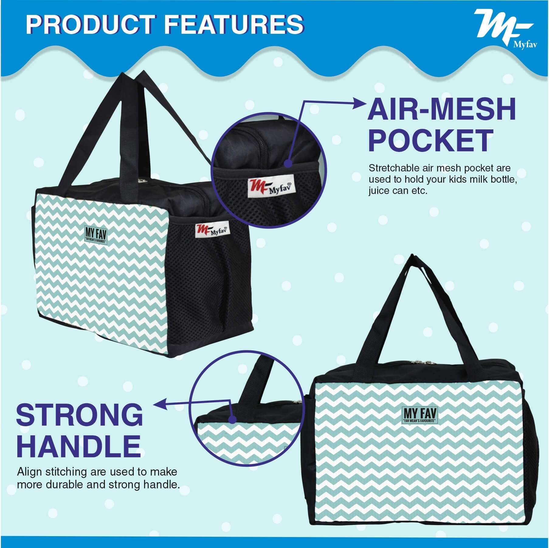 My Fav Waterfall Printed Diaper Bag