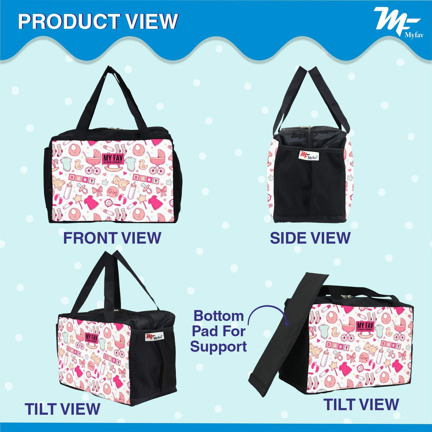 My Fav baby product Printed Diaper Bag