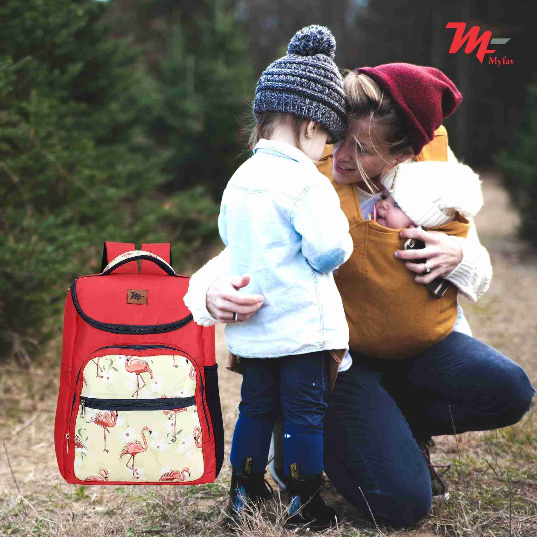 MY FAV Stylish Multipurpose Diaper Bag Waterproof Travel Backpack for Moms with Newborns - Ideal for Baby Essentials, Fashionable and Functional