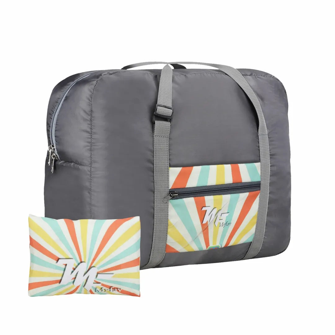 MY FAV Printed Foldable Travel Bag with Adjustable Buckels & Smooth Zipper Lightweight Waterproof Carry on Luggage Duffel Bags for Travelling Sports (6 Month Warranty)
