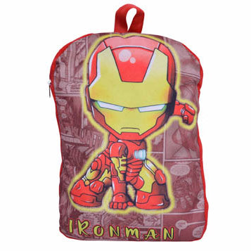 My Fav Digital Print Soft Velvet Fabric Kids Playschool Bag - Red Picknick Bag