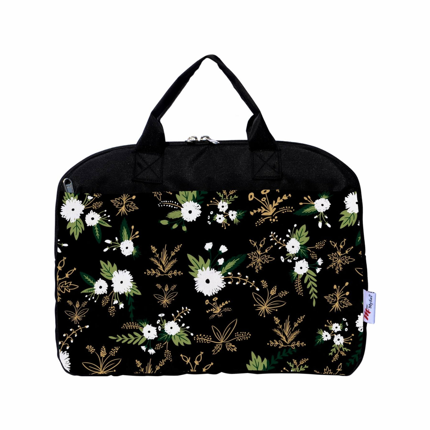 My Fav Floral Print Office Laptop Bag Briefcase 15.6 Inch for Women and Men