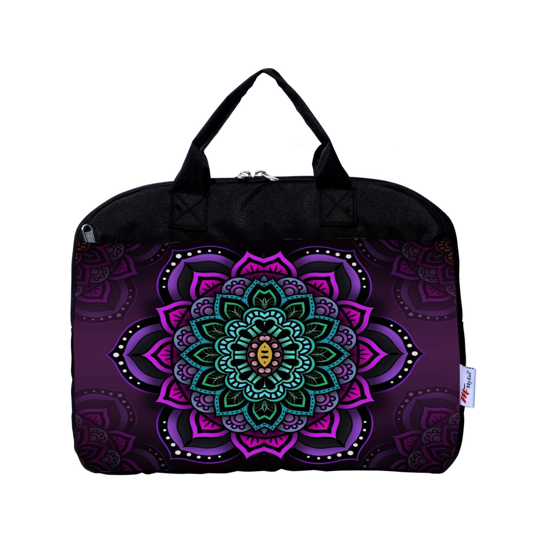My Fav Rangoli Print Office Laptop Bag Briefcase 15.6 Inch for Women and Men