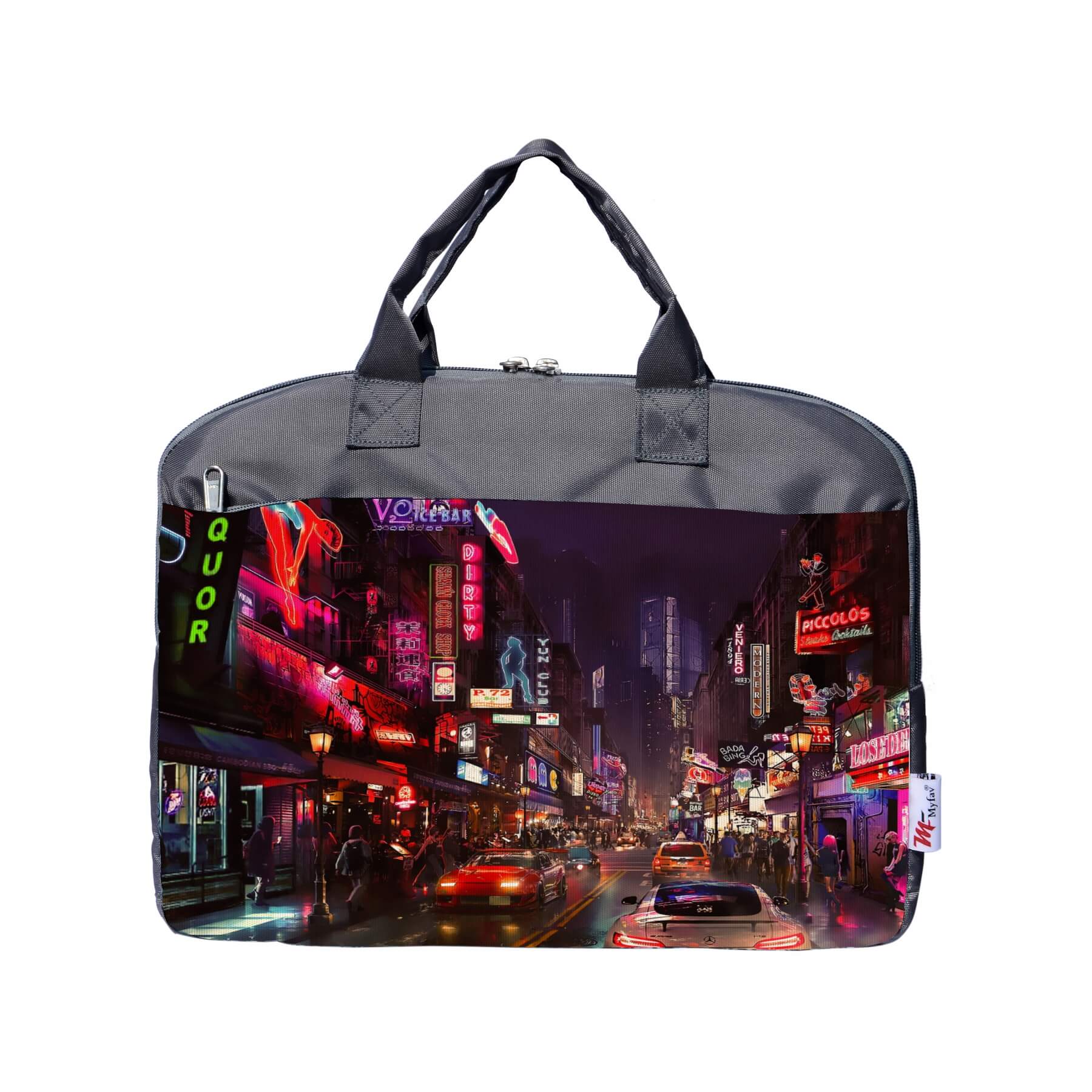 My Fav City Street Office Laptop Bag Briefcase 15.6 Inch for Women and Men