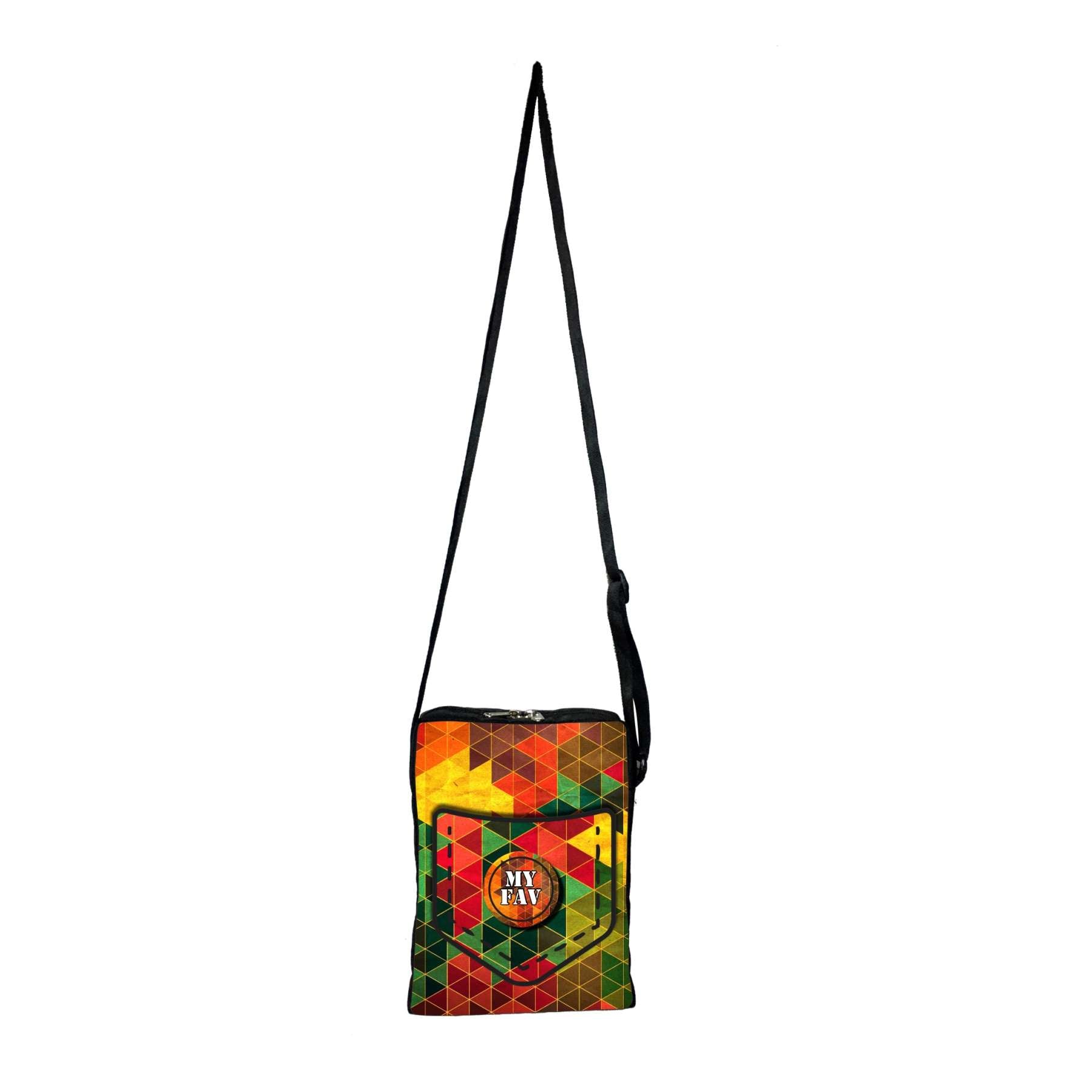 My Fav Diagonal Print Messanger Bag For Men Women Sling Bag For Boys Girls