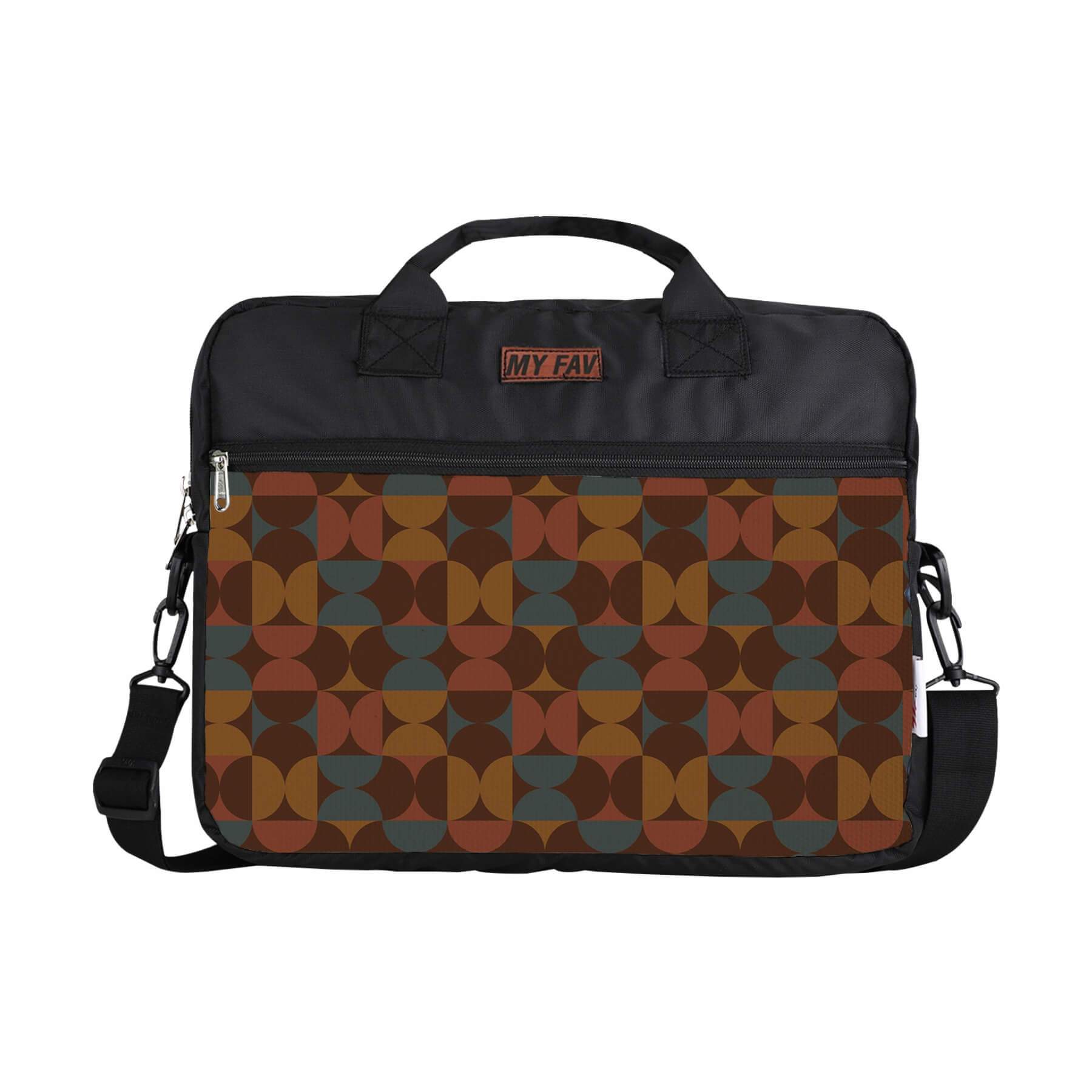 MY FAV Office Bag for Men and Women, Water Repellent Highly Durable Business Briefcase Bag for Laptop/Notebook/MacBook/Office/Travel/Business - Design 3