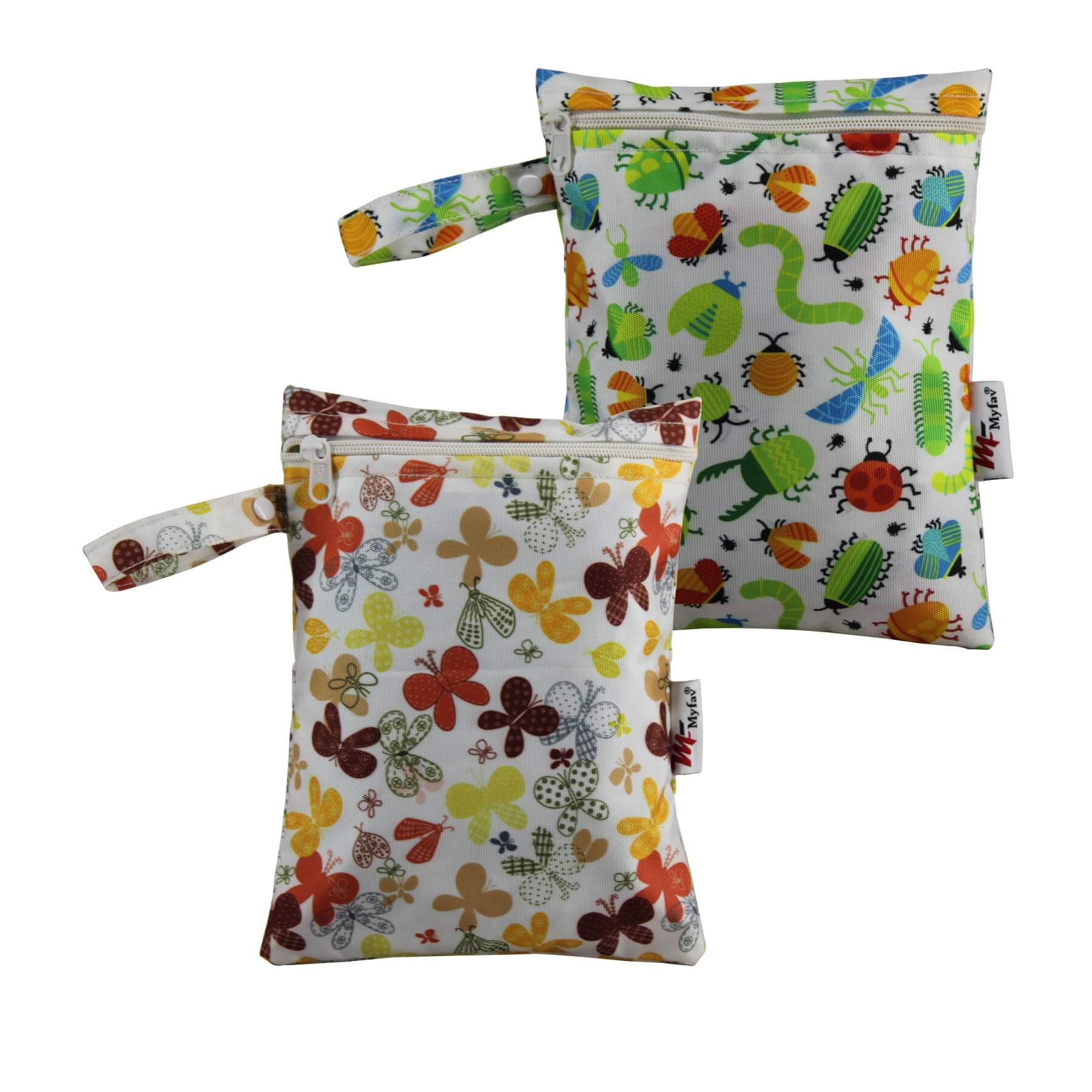 My Fav Spiral Print Multiutility Wet Dry Pouch/Diaper Bag/Travel Pouch/Travel Kit - Pack of 2