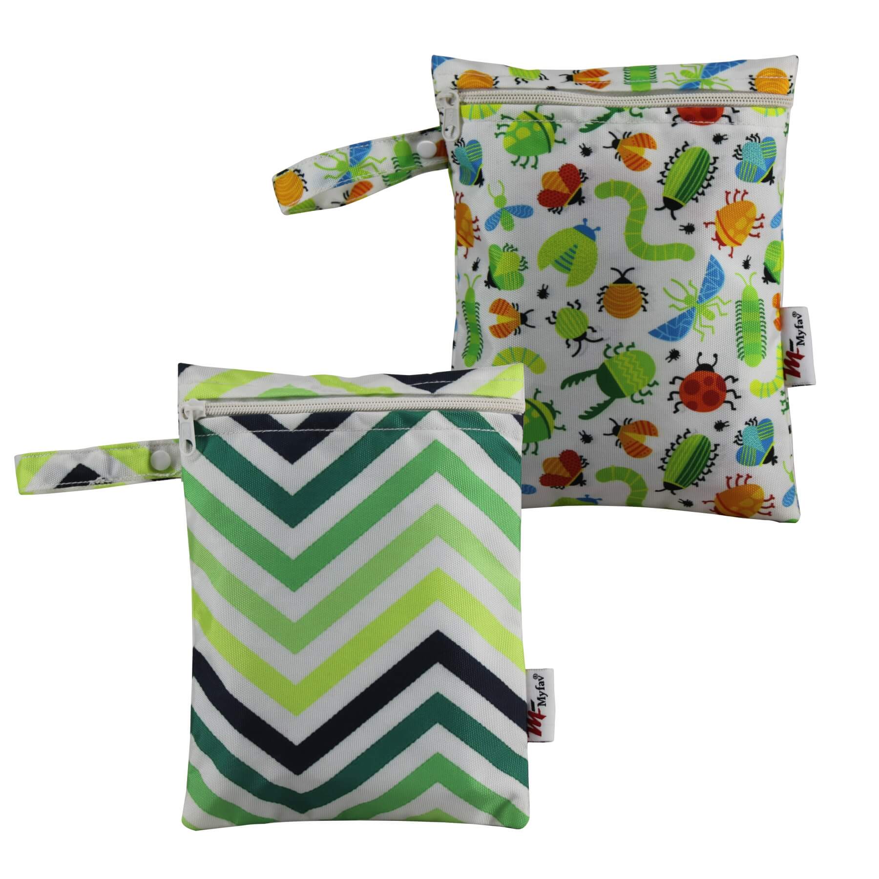 My Fav Spiral Print Multiutility Wet Dry Pouch/Diaper Bag/Travel Pouch/Travel Kit - Pack of 2