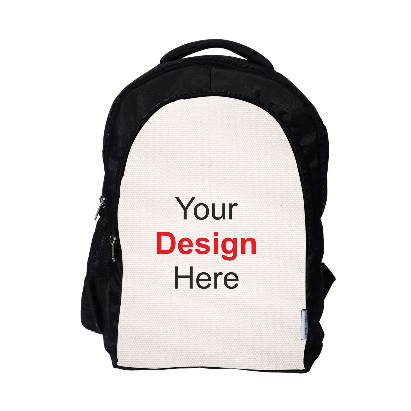Red Black Personalized/ Customized Print Laptop Backpack for Office / School / Travel