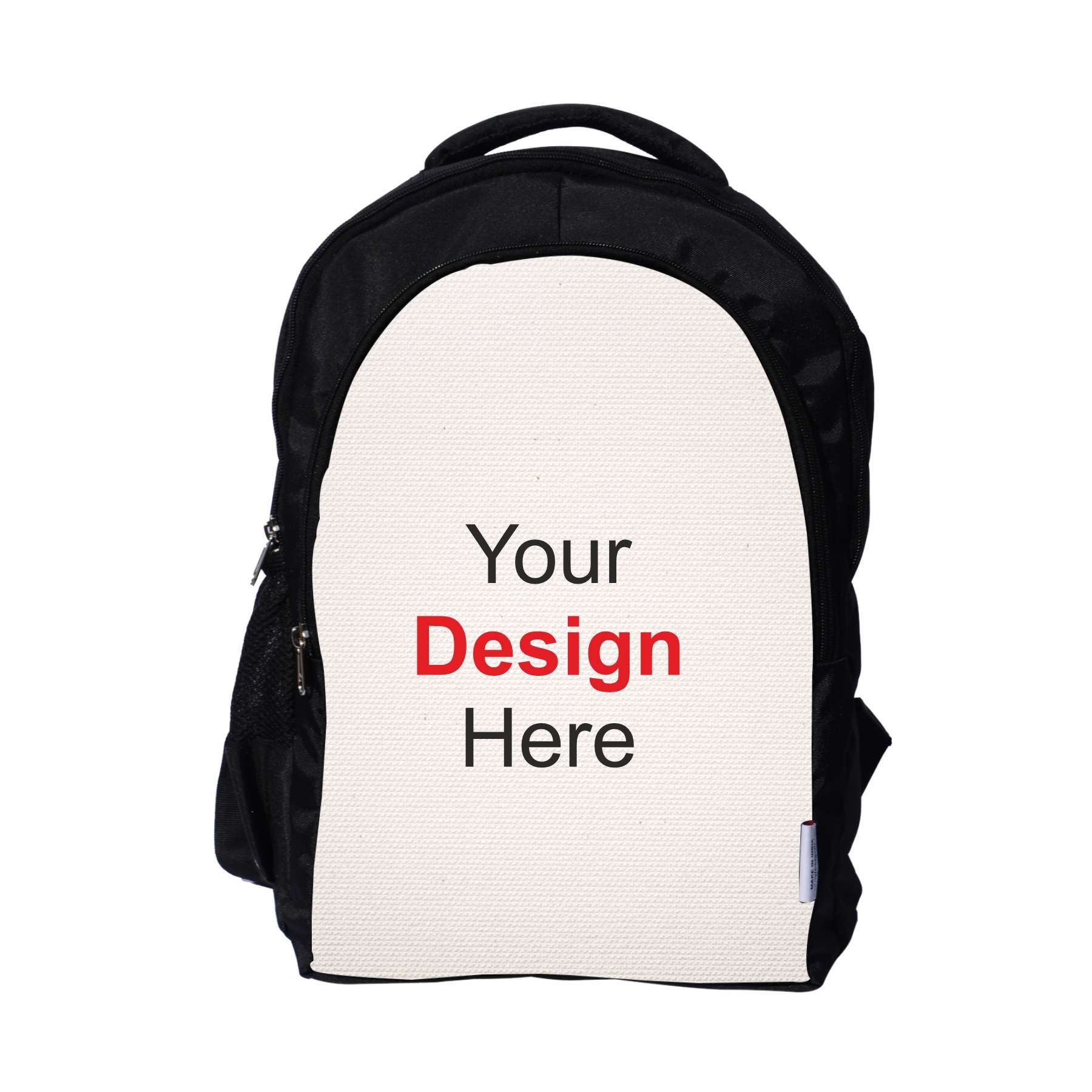 Red Black Personalized/ Customized Print Laptop Backpack for Office / School / Travel