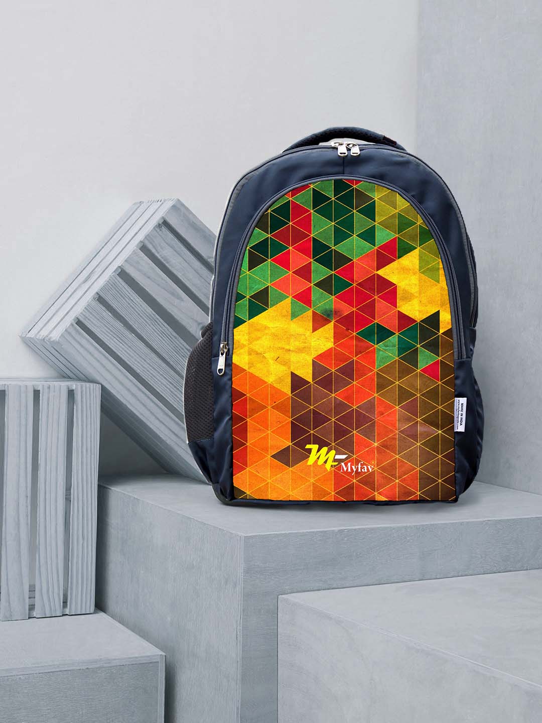 Adventure Backpack - Triangles Digital Print