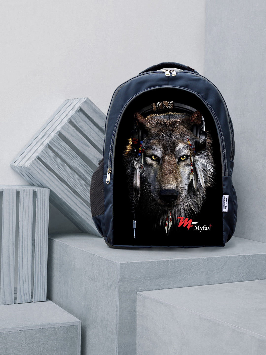 Adventure Backpack - Wolf Print