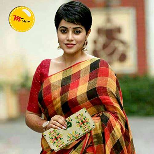 MY FAV Cotton Wallet I Bukey Print with 2 Zip Pocket, Multiple Card Slot Faux Leather Women Wallet (Clutch)