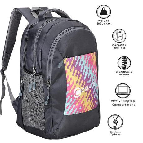 Costura Printed Backpack/Laptop Bag for Men Women Boys Girls, Bag For Office, School, College, Casual, Fit Upto 15.6" Laptops, Water Resistant & Lightweight Outdoor Travel Bag-30 Liter-1