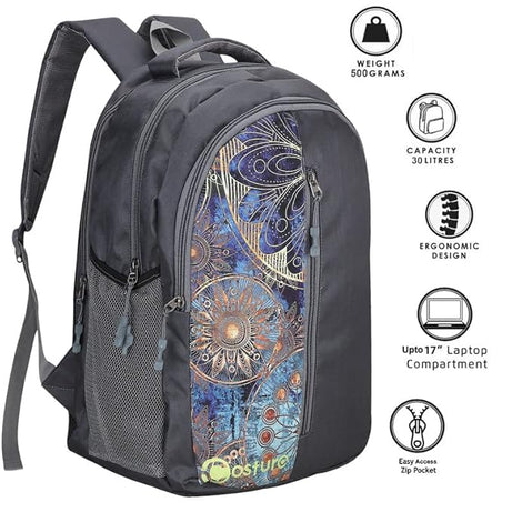 Costura Printed Backpack/Laptop Bag for Men Women Boys Girls, Bag For Office, School, College, Casual, Fit Upto 15.6" Laptops, Water Resistant & Lightweight Outdoor Travel Bag-30 Liter-3