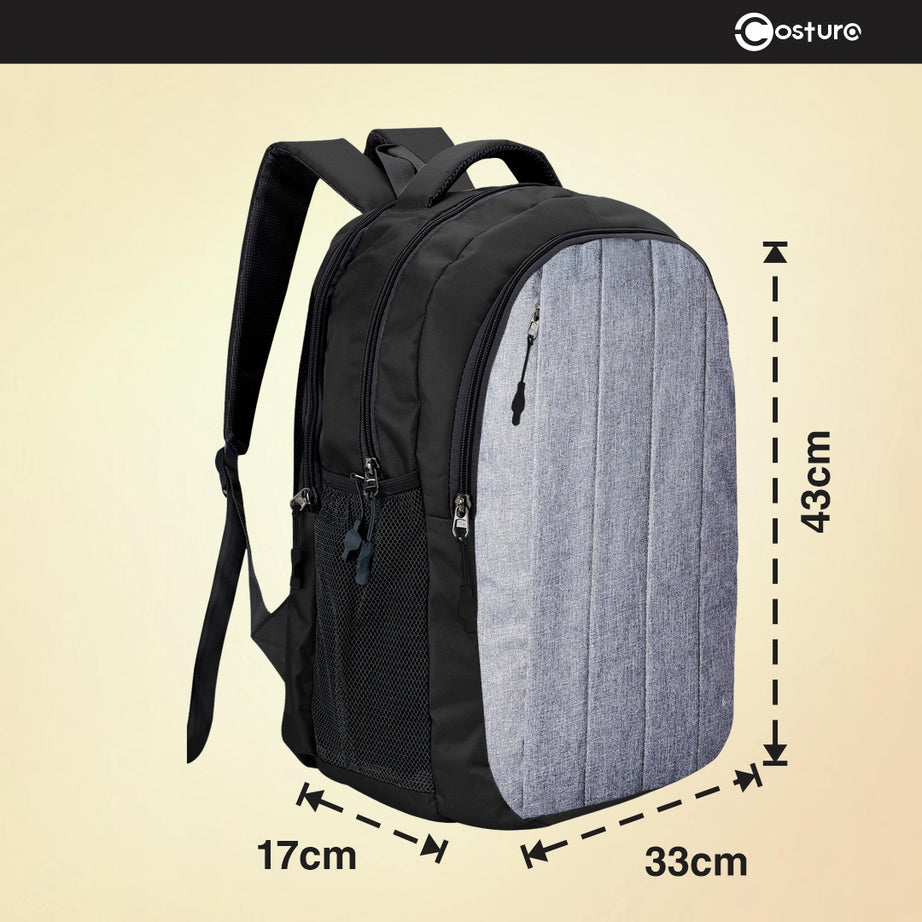 Costura Printed Backpack/Laptop Bag for Men Women Boys Girls, Bag For Office, School, College, Casual, Fit Upto 15.6" Laptops, Water Resistant & Lightweight Outdoor Travel Bag-30 Liter
