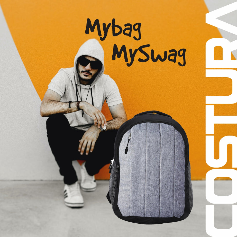 Costura Printed Backpack/Laptop Bag for Men Women Boys Girls, Bag For Office, School, College, Casual, Fit Upto 15.6" Laptops, Water Resistant & Lightweight Outdoor Travel Bag-30 Liter