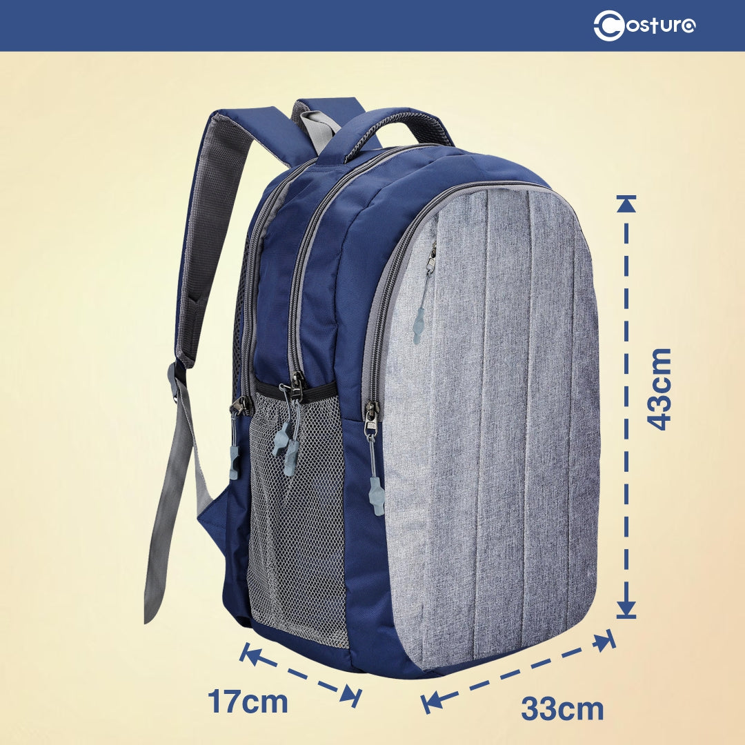 Costura Printed Backpack/Laptop Bag for Men Women Boys Girls, Bag For Office, School, College, Casual, Fit Upto 15.6" Laptops, Water Resistant & Lightweight Outdoor Travel Bag-30 Liter