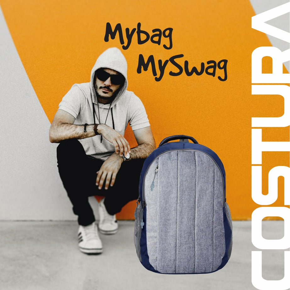 Costura Printed Backpack/Laptop Bag for Men Women Boys Girls, Bag For Office, School, College, Casual, Fit Upto 15.6" Laptops, Water Resistant & Lightweight Outdoor Travel Bag-30 Liter