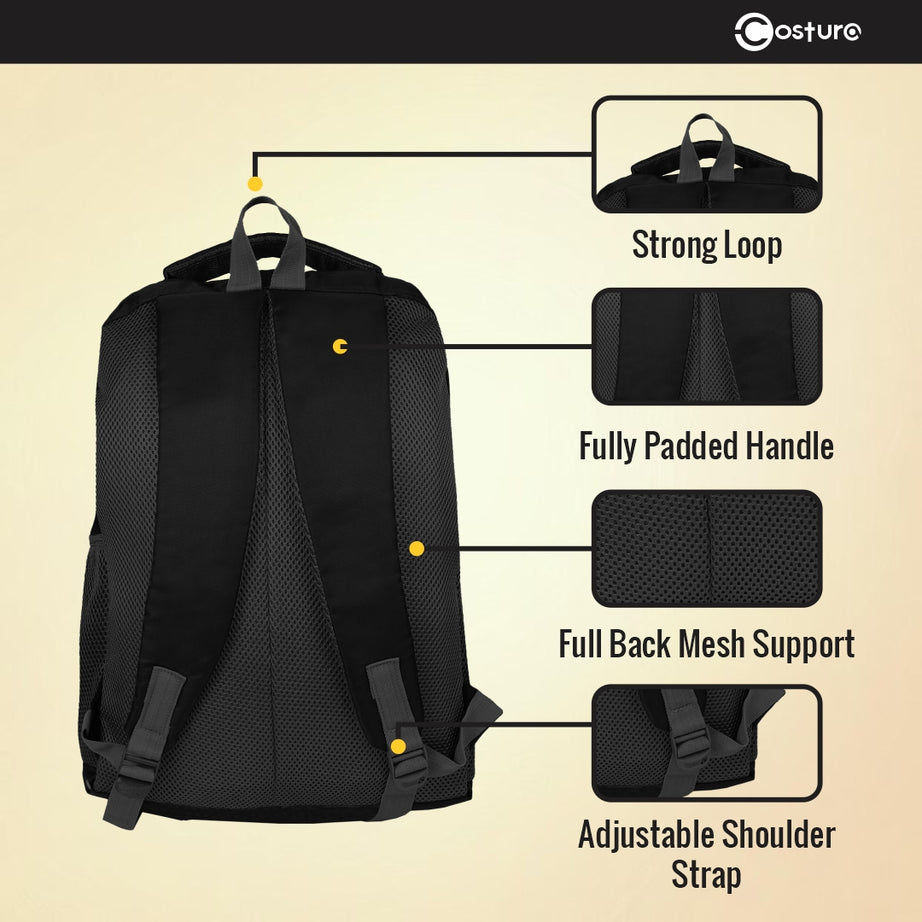 Costura personlised Print Backpack/Laptop Bag for Men Women Boys Girls, Bag For Office, School, College, Casual, Fit Upto 15.6" Laptops, Water Resistant & Lightweight Outdoor Travel Bag-30 Liter