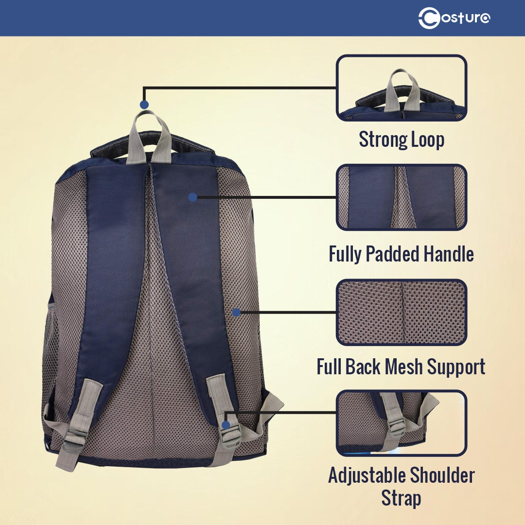 Costura personlised Print Backpack/Laptop Bag for Men Women Boys Girls, Bag For Office, School, College, Casual, Fit Upto 15.6" Laptops, Water Resistant & Lightweight Outdoor Travel Bag-30 Liter