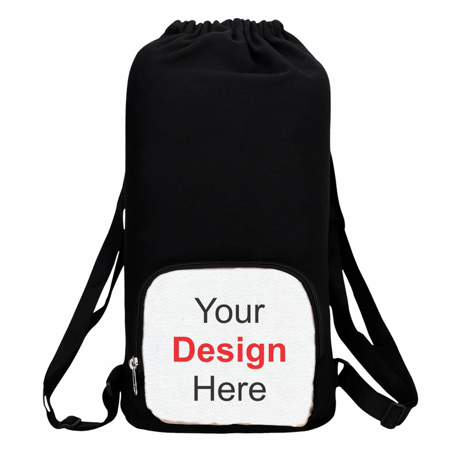 My Fav Personalized/ Customized Print Cotton Canvas Tuition Backpack / Exam Bag For Boys / Girls