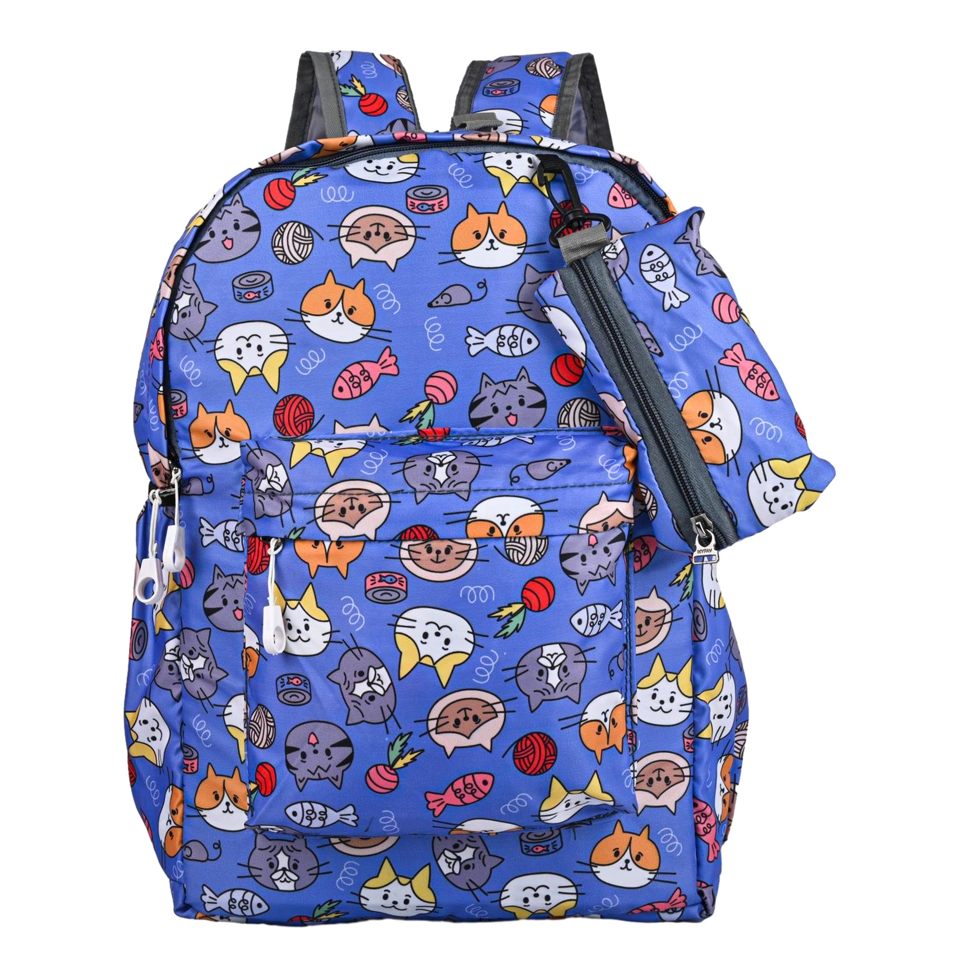 MY FAV 15L Digital Printed 2 Compartment With Pouch | Bottle Pocket | Best Stylish Lightweight Spacious Waterproof Backpack for Children Boys And Girls | Casual/Picnic/Tuition/School Bag