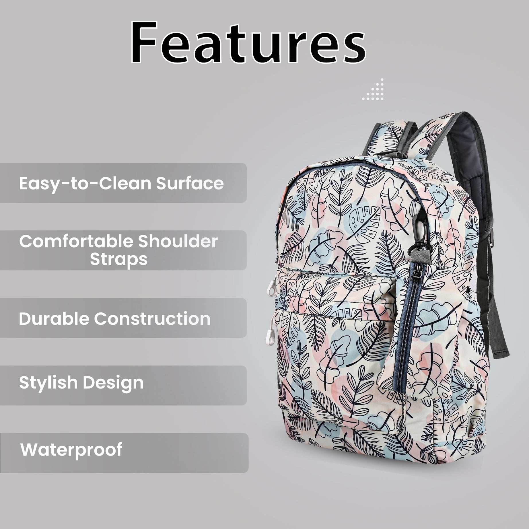 MY FAV 15L Digital Printed 2 Compartment With Pouch | Bottle Pocket | Best Stylish Lightweight Spacious Waterproof Backpack for Children Boys And Girls | Casual/Picnic/Tuition/School Bag