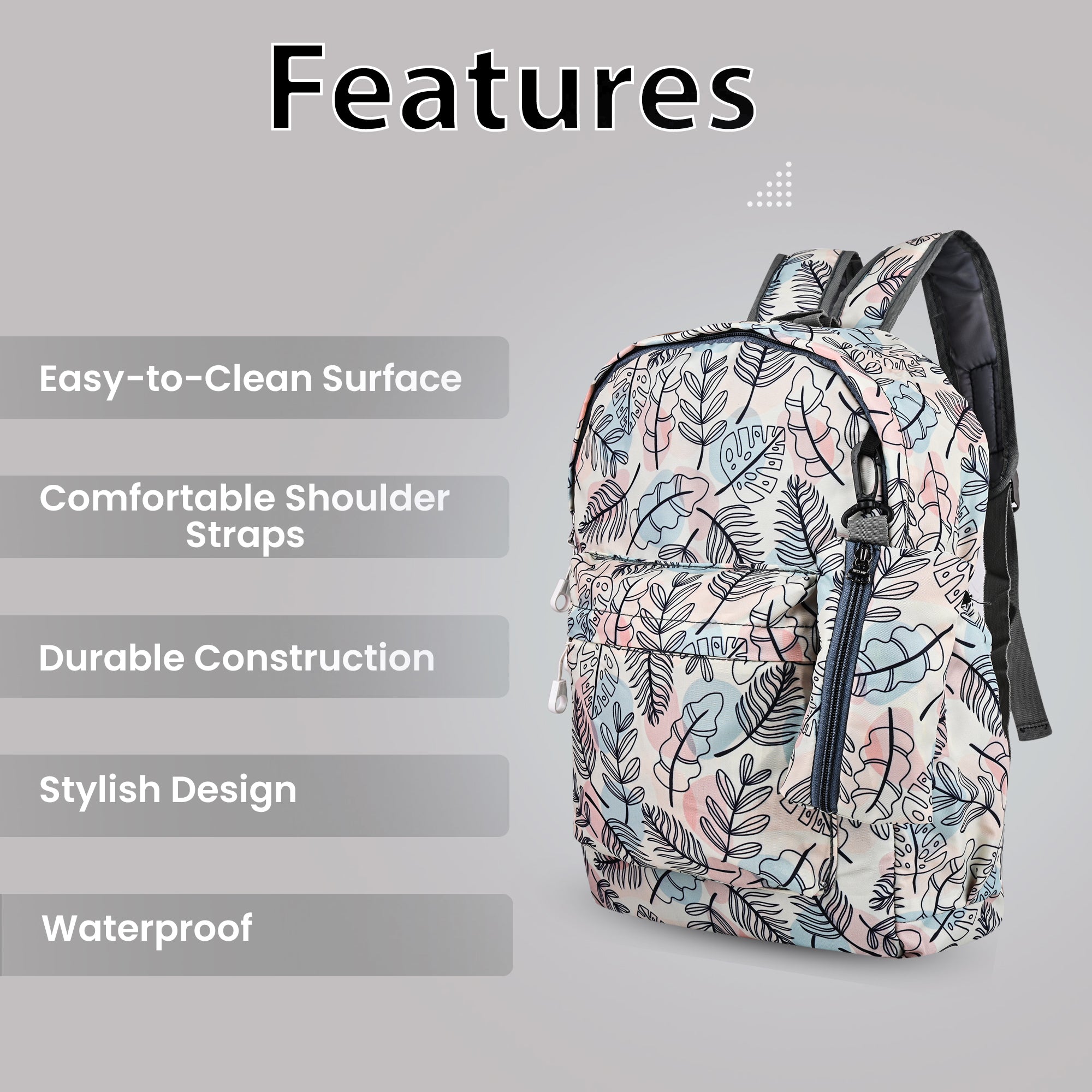 MY FAV 15L Digital Printed 2 Compartment With Pouch | Bottle Pocket | Best Stylish Lightweight Spacious Waterproof Backpack for Children Boys And Girls | Casual/Picnic/Tuition/School Bag