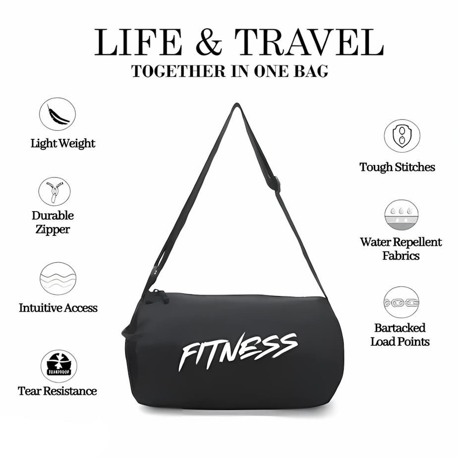 MY FAV Gym Bag for Men & Women, Adjustable Shoulder Strap, Side Mesh Pocket, Capacity - 21 liters