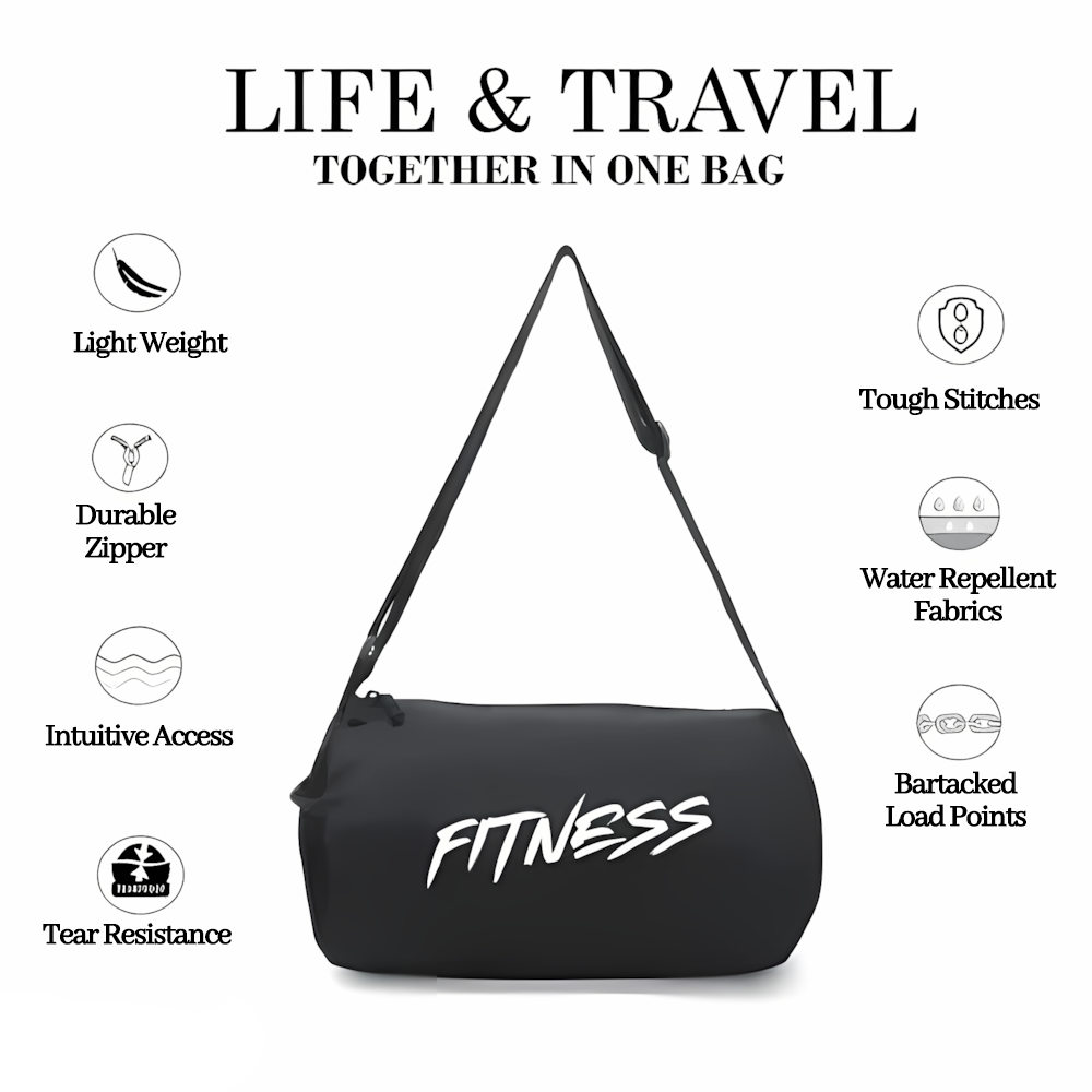 MY FAV Gym Bag for Men & Women, Adjustable Shoulder Strap, Side Mesh Pocket, Capacity - 21 liters